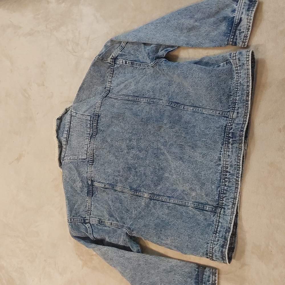 Celebrity Pink Women's Juniors' Sherpa Lined Acid Wash Denim Jacket Size M 7/8 - Picture 13 of 14